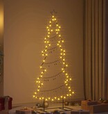 VidaXL Metalen kerstboom met standaard Zwart 180 cm Staal
