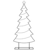 VidaXL Metalen kerstboom met standaard Zwart 180 cm Staal