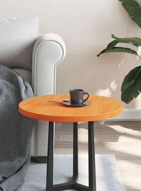 VidaXL Tafelblad rond Ø50x2,5 cm massief grenenhout wasbruin