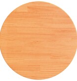 VidaXL Tafelblad rond Ø50x2,5 cm massief grenenhout wasbruin