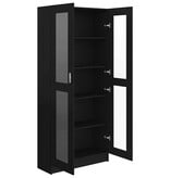 VidaXL Vitrinekast 82,5x30,5x185,5 cm bewerkt hout zwart