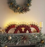 VidaXL Kerst Kaarsenboog met 10 LED Kaarsen 3 pcs Rood 47 x 5 x 29 cm