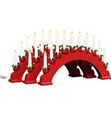VidaXL Kerst Kaarsenboog met 10 LED Kaarsen 3 pcs Rood 47 x 5 x 29 cm