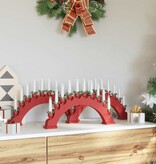 VidaXL Kerst Kaarsenboog met 10 LED Kaarsen 3 pcs Rood 47 x 5 x 29 cm