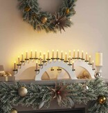 VidaXL Kerst Kaarsenboog met 10 LED Kaarsen 3 pcs Wit 47 x 5 x 29 cm
