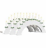 VidaXL Kerst Kaarsenboog met 10 LED Kaarsen 3 pcs Wit 47 x 5 x 29 cm