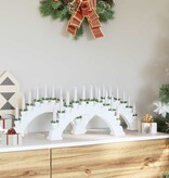VidaXL Kerst Kaarsenboog met 10 LED Kaarsen 3 pcs Wit 47 x 5 x 29 cm
