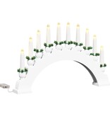VidaXL Kerst Kaarsenboog met 10 LED Kaarsen 3 pcs Wit 47 x 5 x 29 cm