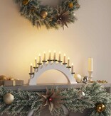 VidaXL Kerst Kaarsenboog met 10 LED Kaarsen Wit 47 x 5 x 29 cm