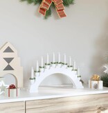 VidaXL Kerst Kaarsenboog met 10 LED Kaarsen Wit 47 x 5 x 29 cm