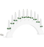 VidaXL Kerst Kaarsenboog met 10 LED Kaarsen Wit 47 x 5 x 29 cm