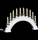 VidaXL Kerst Kaarsenboog met 10 LED Kaarsen Wit 47 x 5 x 29 cm