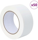VidaXL Verf Maskertapes 50 pcs Wit 50mm x 50m Papier