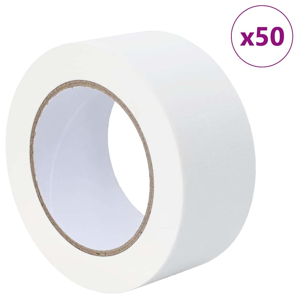 VidaXL Verf Maskertapes 50 pcs Wit 50mm x 50m Papier