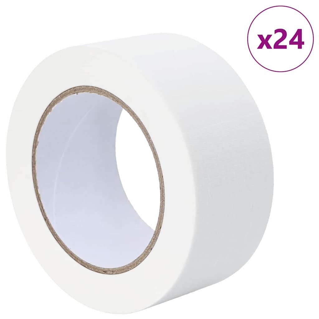 VidaXL Verf Maskertapes 24 pcs Wit 50mm x 50m Papier