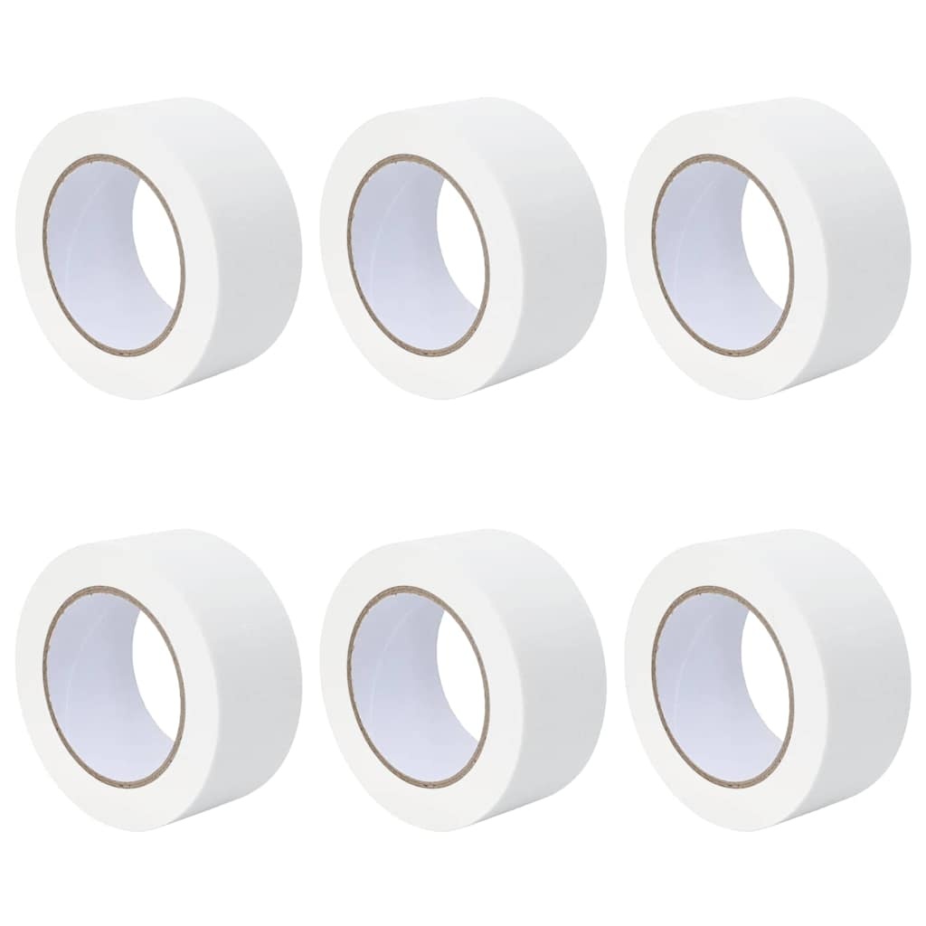 VidaXL Verf Maskertapes 6 pcs Wit 50mm x 50m Papier