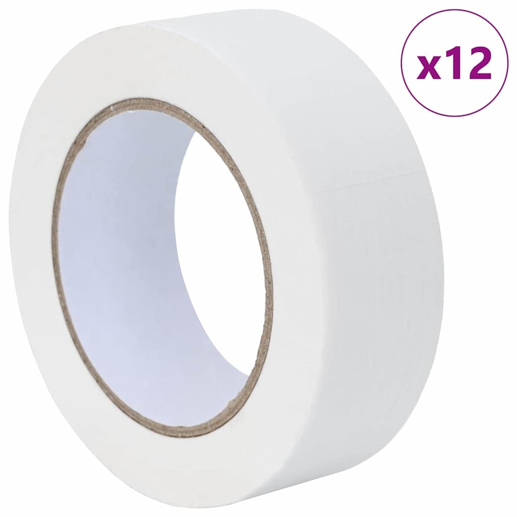 VidaXL Verf Maskertapes 12 pcs Wit 38mm x 50m Papier