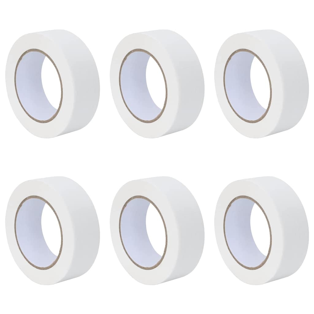 VidaXL Verf Maskertapes 6 pcs Wit 38mm x 50m Papier