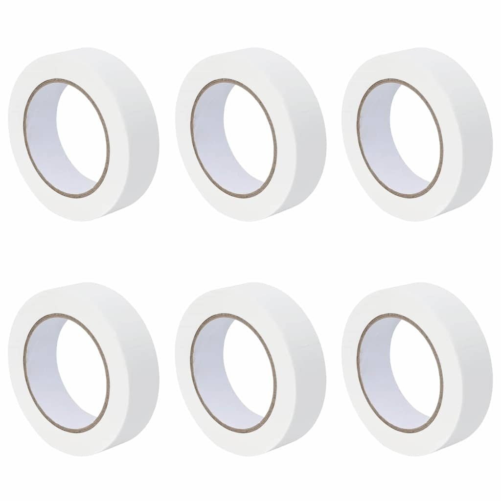 VidaXL Verf Maskertapes 6 pcs Wit 30mm x 50m Papier