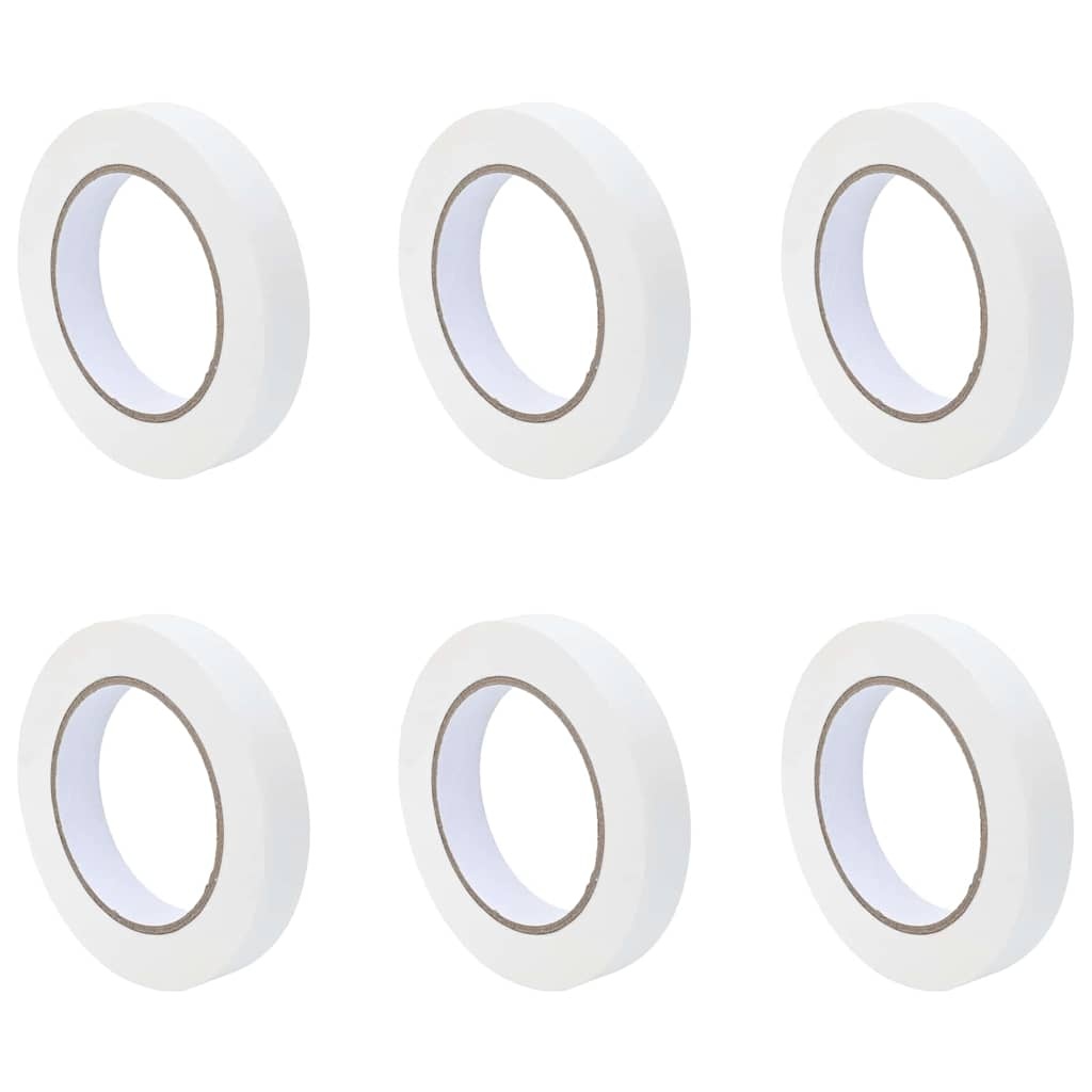 VidaXL Verf Maskertapes 6 pcs Wit 19mm x 50m Papier