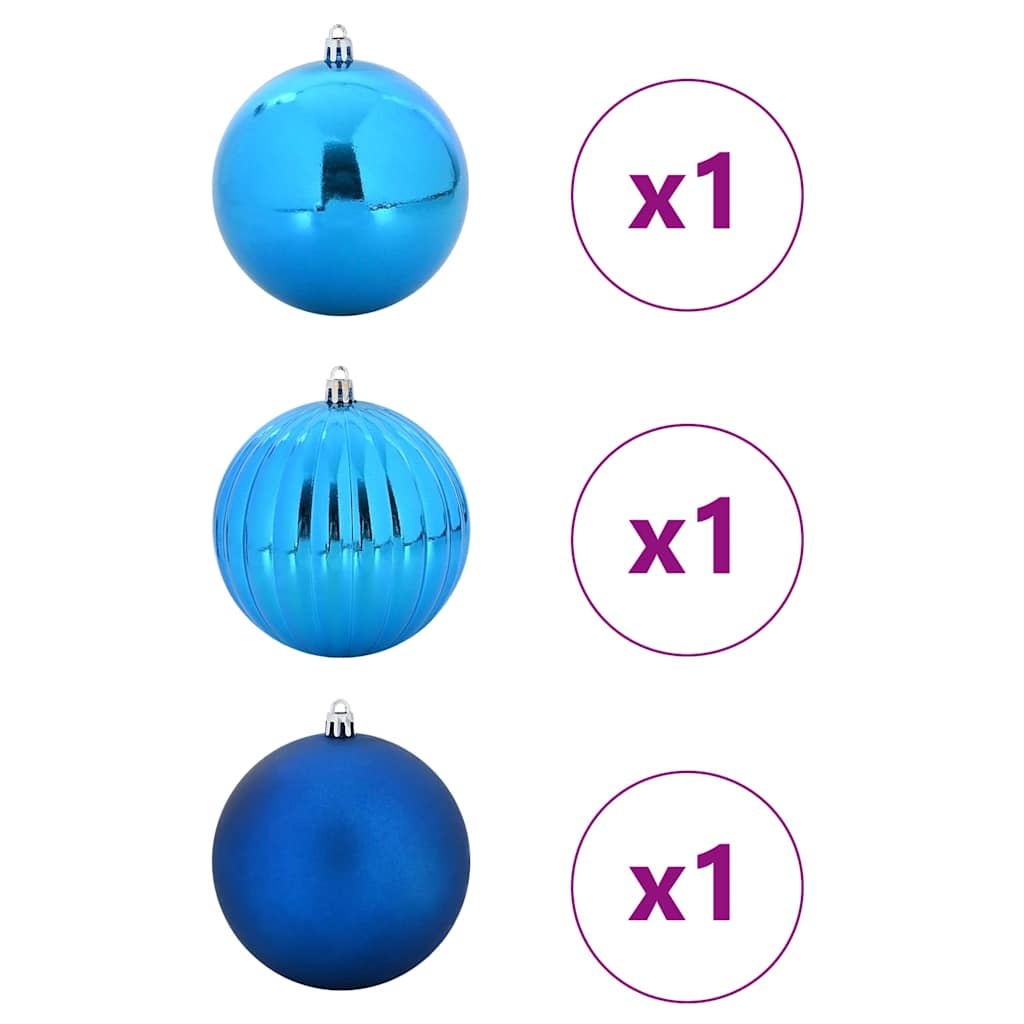 VidaXL Kerstbal Set 3 pcs Blauw