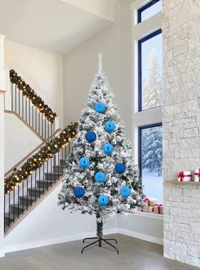 VidaXL Kerstbal Set 4 pcs Blauw