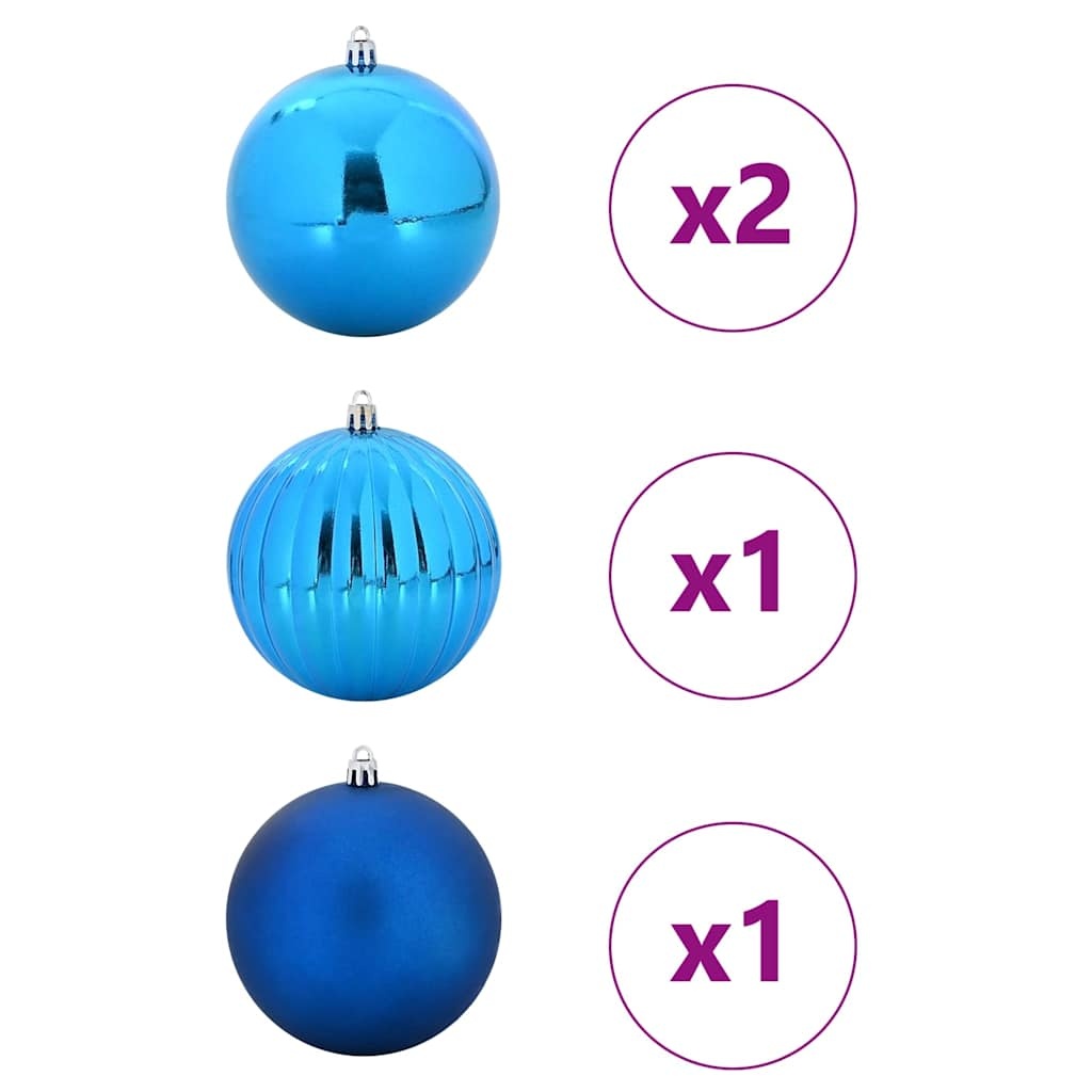 VidaXL Kerstbal Set 4 pcs Blauw