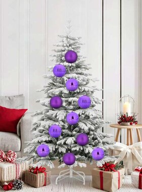 VidaXL Kerstbal Set 9 pcs Lila