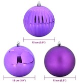 VidaXL Kerstbal Set 9 pcs Lila