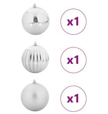 VidaXL Kerstbal Set Anders 3 pcs Zilver Ø 25 cm