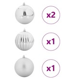 VidaXL Kerstbal Set 4 pcs Zilver