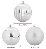VidaXL Kerstbal Set 4 pcs Zilver
