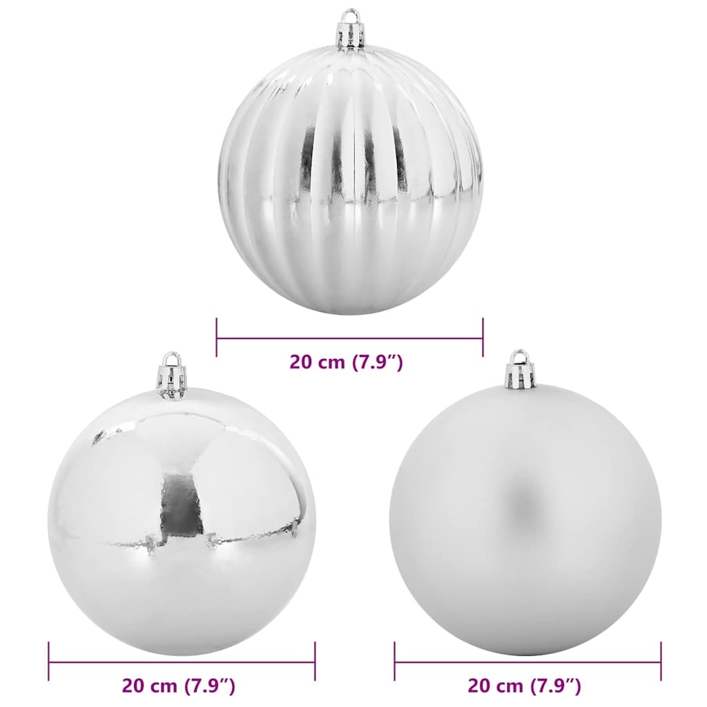 VidaXL Kerstbal Set 4 pcs Zilver
