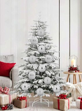 VidaXL Kerstbal Set 9 pcs Zilver