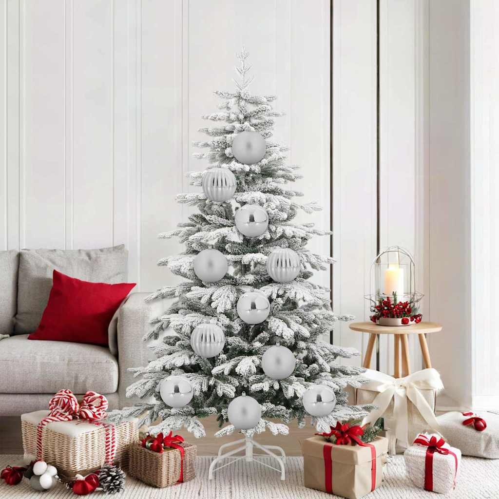 VidaXL Kerstbal Set 9 pcs Zilver