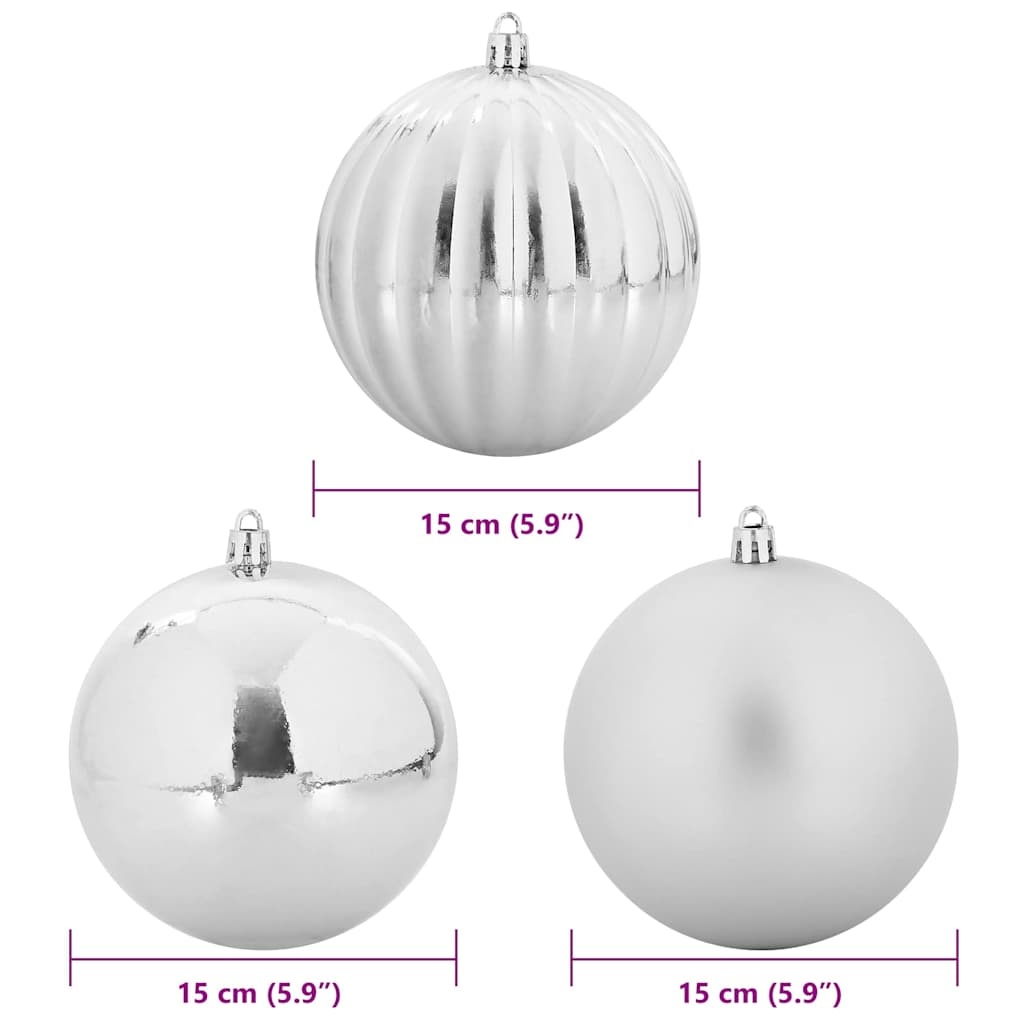 VidaXL Kerstbal Set 9 pcs Zilver