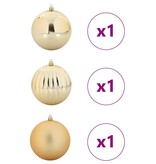 VidaXL Kerstbal Set 3 pcs Goud