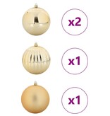 VidaXL Kerstbal Set 4 pcs Goud