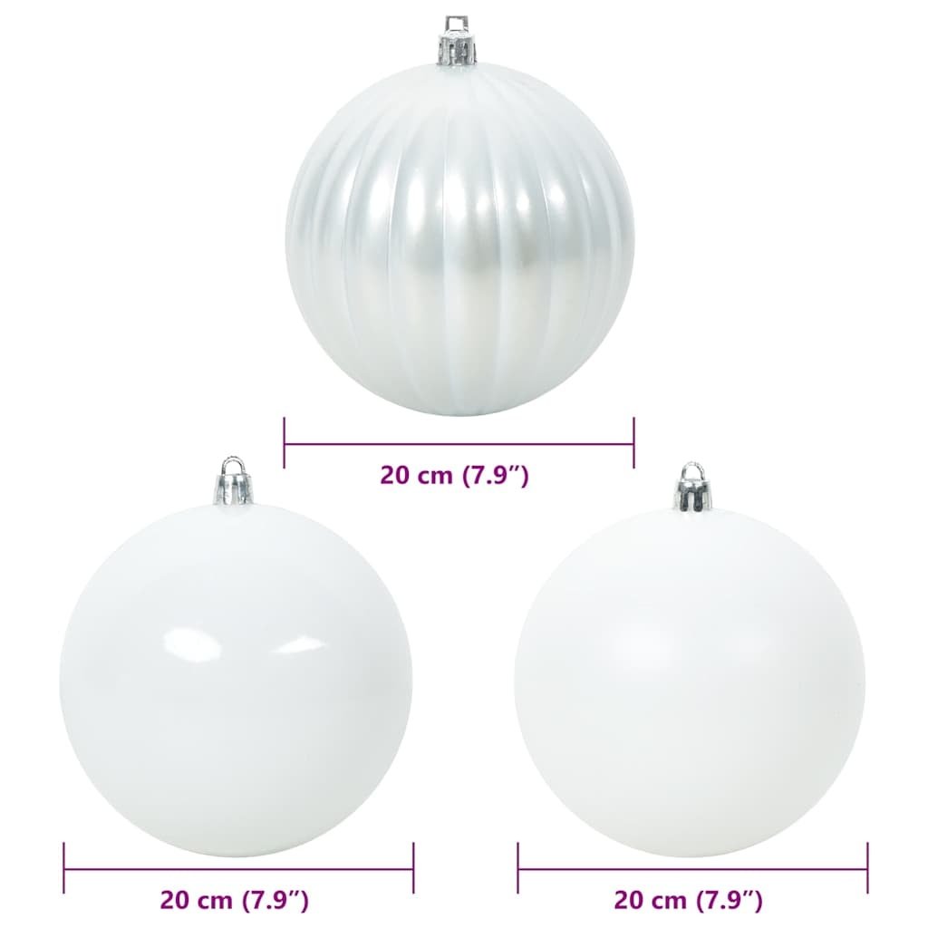 VidaXL Kerstbal Set 4 pcs Wit