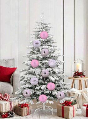 VidaXL Kerstbal Set 9 pcs Roze