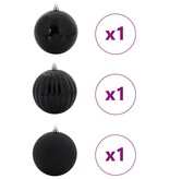 VidaXL Kerstbal Set 3 pcs Zwart