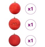VidaXL Kerstbal Set 3 pcs Rood