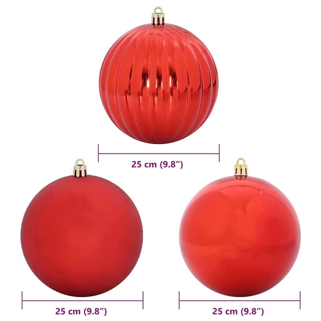 VidaXL Kerstbal Set 3 pcs Rood