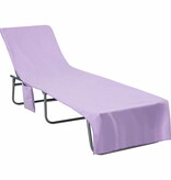 VidaXL Ligbedhanddoeken 2 pcs Paars 210 x 75 cm Polyester en Polyamide