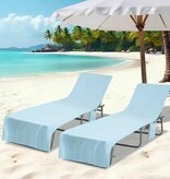 VidaXL Ligbedhanddoeken 2 pcs Blauw 210 x 75 cm Polyester en Polyamide