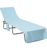 VidaXL Ligbedhanddoeken 2 pcs Blauw 210 x 75 cm Polyester en Polyamide