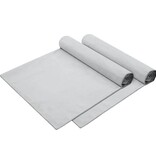 VidaXL Ligbedhanddoeken 2 pcs Grijs 210 x 75 cm Polyester en Polyamide