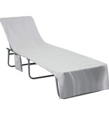 VidaXL Ligbedhanddoeken 2 pcs Grijs 210 x 75 cm Polyester en Polyamide