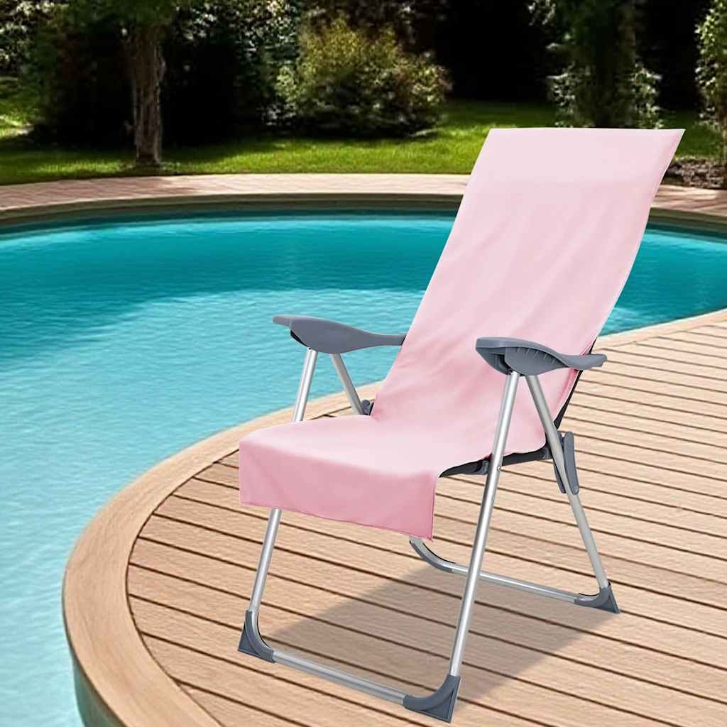 VidaXL Buiten Stoel Handdoeken 2 pcs Roze 130 x 60 cm