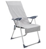 VidaXL Buiten Stoel Handdoeken 2 pcs Grijs 130 x 60 cm
